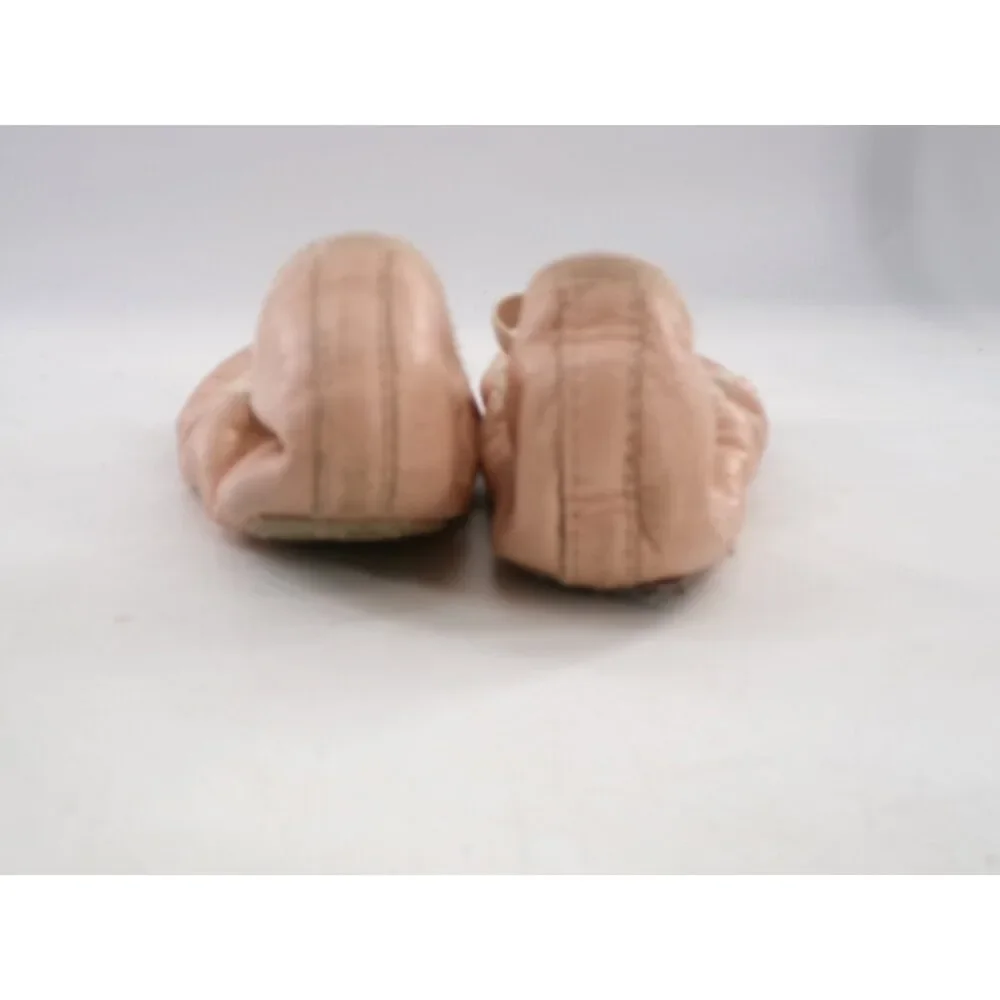 Pre-Owned Dance Ballet Shoes Bloch Youth 2M Tie Drawstring Leather Single Strap